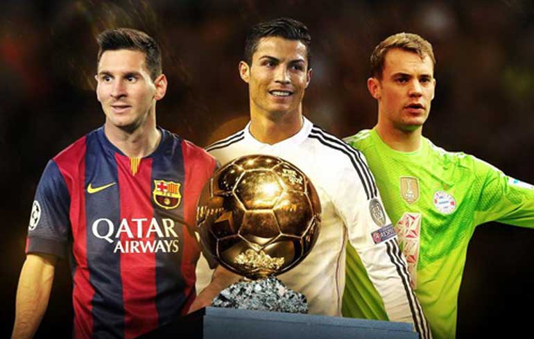 Ronaldo, Messi và Neuer tranh danh hiệu Quả bóng vàng FIFA